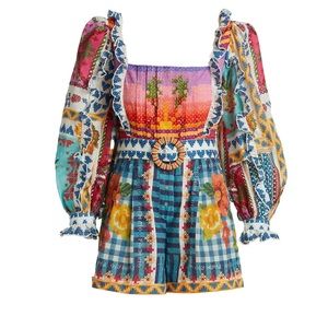 NWT Farm Rio Summer Stitches Romper